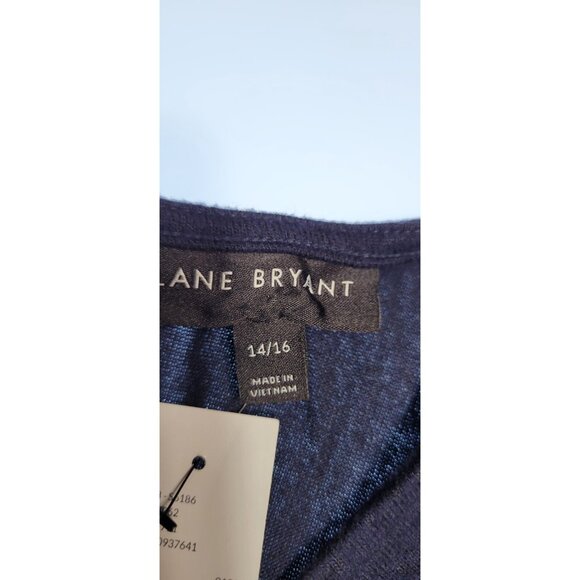 Lane Bryant Navy Blue 3/4 Sleeve Crew Neck Drawstring Waist Jumpsuit 14/16 - Picture 8 of 13